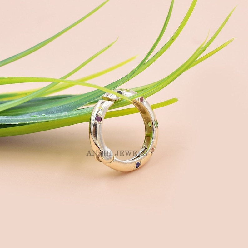 Spring Lock For Rings 14K Yellow Gold Multi Sapphire Spring Lock, Wholesale Jewelry Clasp ...