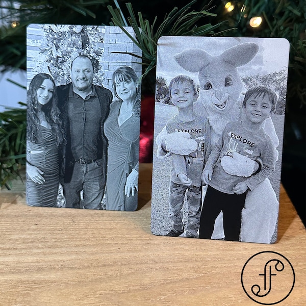 Photo Card Engraved Personalized Wallet Card Metal Photograph Metal Photo Engraved Photograph In Memory of Photograph Everlasting Picture