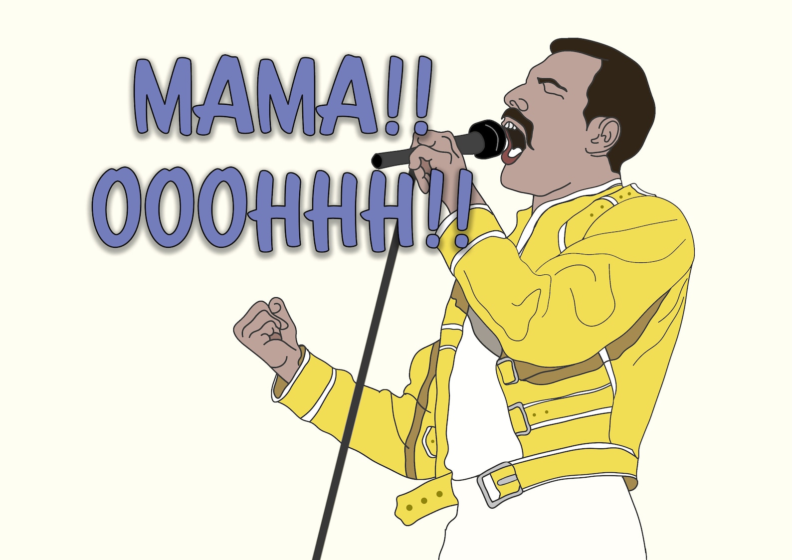 Freddie Mercury Queen. Mama Greetings Card. A6 | Etsy