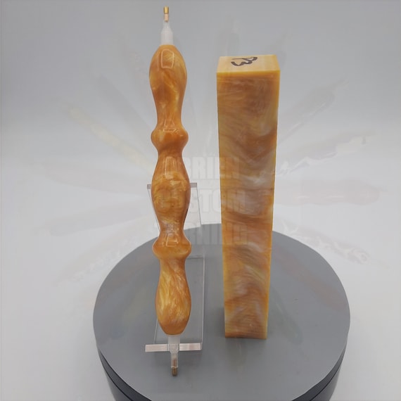 Diamond Painting Pen - yellow pearl swirl - Handmade Custom handcrafted lathe acrylic