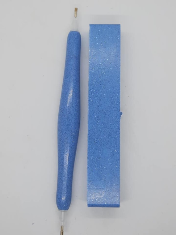 Diamond Painting Pen  - Baby Blue Glitter Limited Edition - Handmade Custom handcrafted lathe acrylic