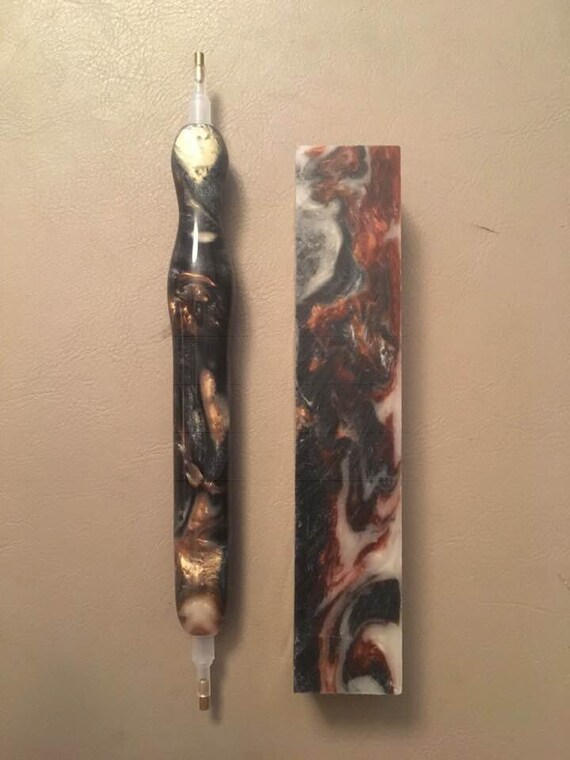 Diamond Painting Pen - Earth's Core Rhino - Handmade Custom handcrafted  lathe acrylic