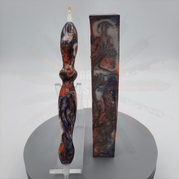 Diamond Painting Pen  - Pumpkin King Halloween Glitter limited - Handmade Custom orange, purple, white handcrafted lathe