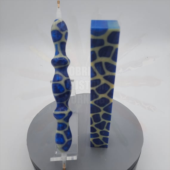 Diamond Painting Pen  - cobalt blue giraffe - Handmade Custom handcrafted lathe