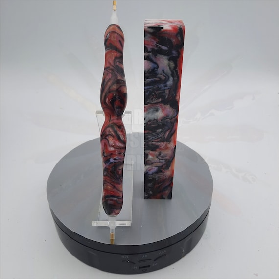 Diamond Painting Pen - Rapture Colors - Handmade Custom black, red, white handcrafted lathe acrylic