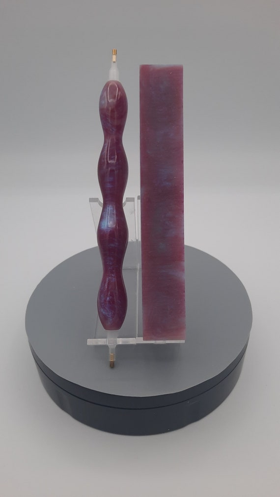 Diamond Painting Pen - Fairy Wings Lava Lamp - Handmade Custom purple and blue handcrafted lathe acrylic