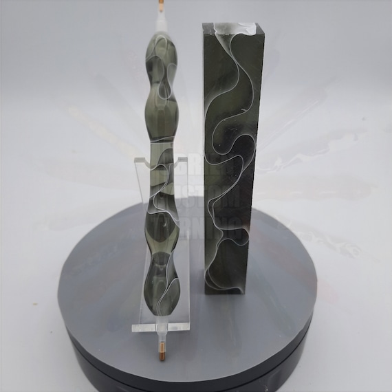 Diamond Painting Pen - Moonstone Water - Handmade Custom from BearTooth Woods transparent see through handcrafted lathe acrylic