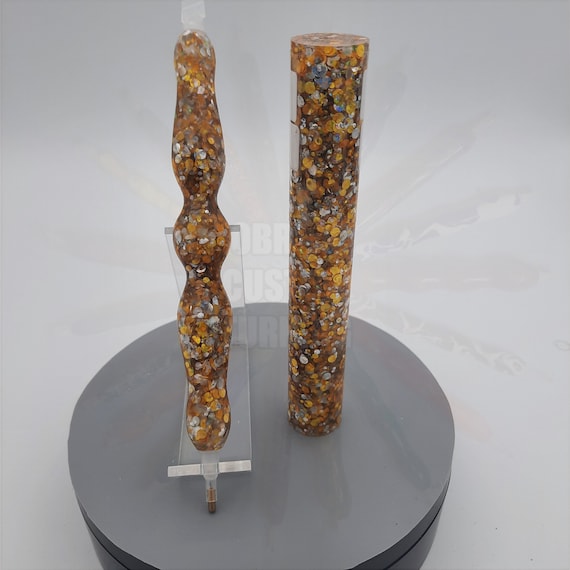 Diamond Painting Pen  - Medallion jewel glitter - Custom handmade handcrafted lathe acrylic gold silver sparkle shiny