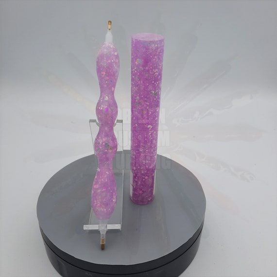 Diamond Painting Pen  - Orchid Dream Glitter - Custom handmade handcrafted lathe acrylic purple holographic sparkle shimmer