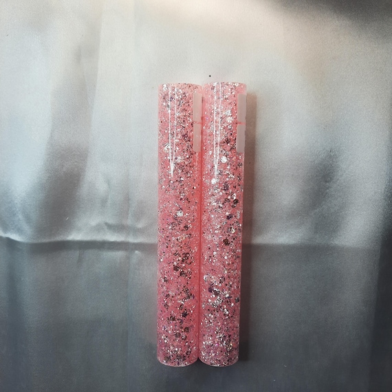 Diamond Painting Pen  - Naomi Folklore Glitter - handmade custom handcrafted lathe acrylic pink silver sparkle shiny