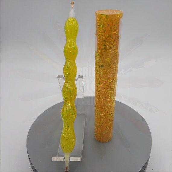 Diamond Painting Pen  - Goldilocks Angel Wings Glitter - Custom handmade handcrafted lathe acrylic yellow sparkle shiny