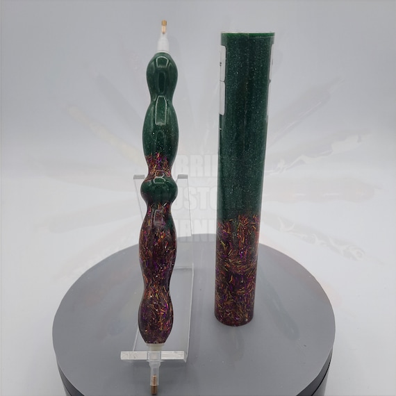 Diamond Painting Pen  - Thermal Mutations Green to Blue / Endless Summer Limited Edition - Handmade Custom handcrafted lathe acrylic shiny