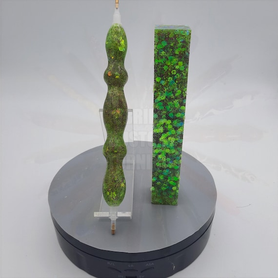 Diamond Painting Pen - Glitter Goblin - handmade custom handcrafted lathe acrylic green sparkle
