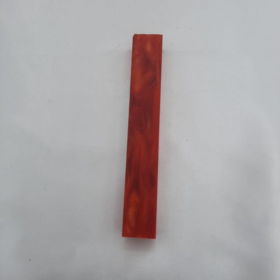 Diamond Painting Pen - Fiery Inferno -Handmade Custom orange handcrafted lathe acrylic