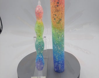 Stylo diamant peinture - Pastel arc-en-ciel Chunky Glitter - Tour artisanal personnalisé fait main scintillant scintillant