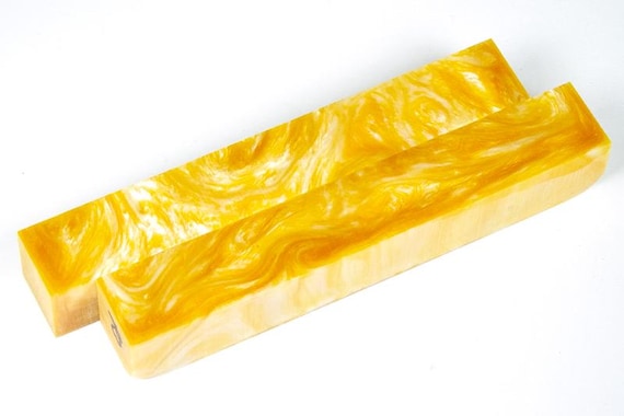 Diamond Painting Pen - Marigold Limited Edition  - handmade custom handcrafted lathe acrylic yellow