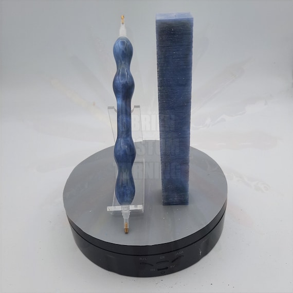 Diamond Painting Pen  - Eternal Blue Color Pulse - Custom handmade handcrafted lathe blue