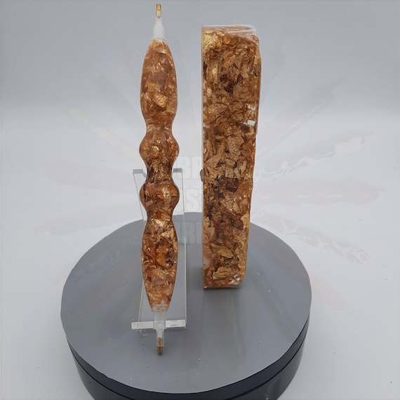 Diamond Painting Pen - Gold Leaf - Handmade Custom handcrafted  lathe acrylic