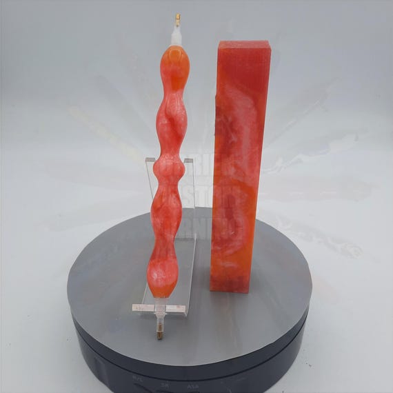 Diamond Painting Pen - Sunset - handmade custom handcrafted lathe acrylic red orange