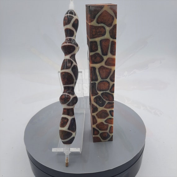 Diamond Painting Pen  - Copper Bronze Giraffe - Handmade Custom handcrafted  lathe animal spots