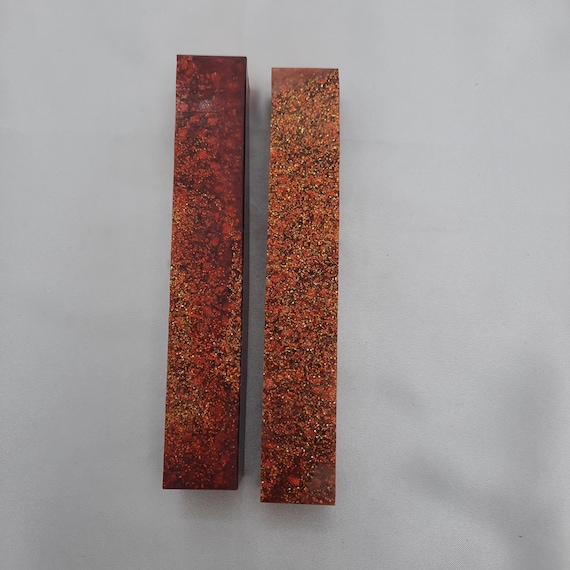 Diamond Painting Pen  - Solar Scorch Glitter limited edition - Handmade Custom orange brown handcrafted lathe acrylic shiny