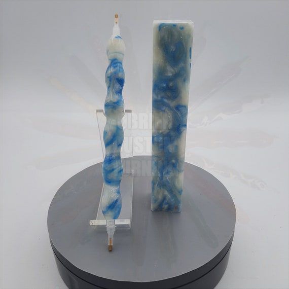 Diamond Painting Pen - Frozen Wave Colors - Handmade Custom handcrafted lathe acrylic white blue