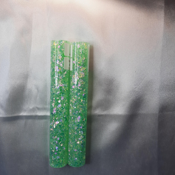 Diamond Painting Pen  - Minty Fresh Dream Glitter - Custom handmade handcrafted lathe acrylic green holographic sparkle