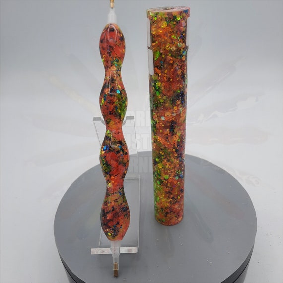 Diamond Painting Pen  - polaris blended glitter - Handmade Custom handcrafted  lathe gold rainbow sparkle shiny