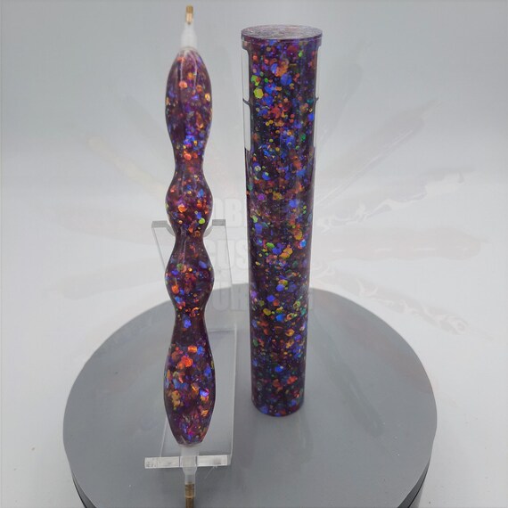 Diamond Painting Pen  - Asteria Glitter Plus - handmade custom handcrafted lathe acrylic rainbow sparkle shiny purple