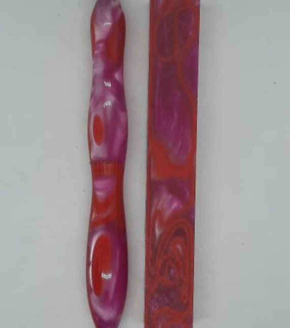 Diamond Painting Pen - Pink Cherry swirl - Handmade Custom red  handcrafted lathe acrylic