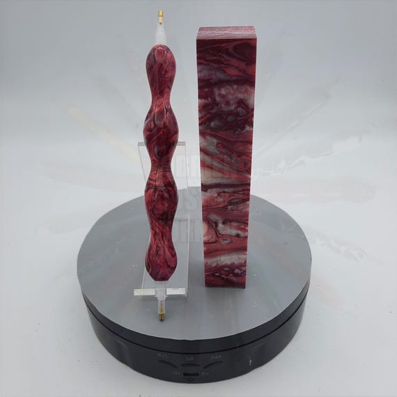 Diamond Painting Pen  - AcidRap limited edition - Handmade Custom handcrafted lathe acrylic pink red
