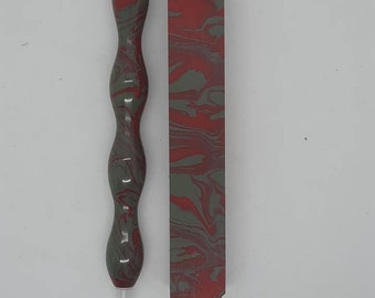 Diamond Painting Pen - Nightmare limited edition - Handmade Custom handcrafted lathe acrylic gray red