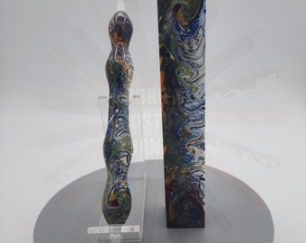 Diamond Painting Pen - Custom Mix limited edition - Handmade Custom handcrafted lathe acrylic white rainbow