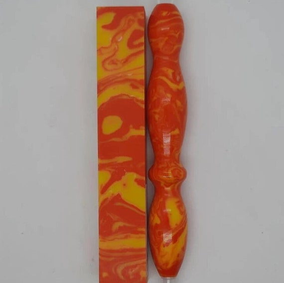 Diamond Painting Pen - Candy corn limited edition - Handmade Custom handcrafted lathe acrylic orange yellow