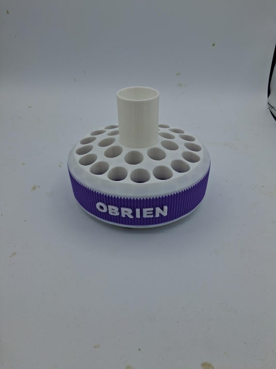 Rotating Pen Carousel 2 tone White and Purple - Obrien Custom Turning Diamond painting pen display original model with storage in middle