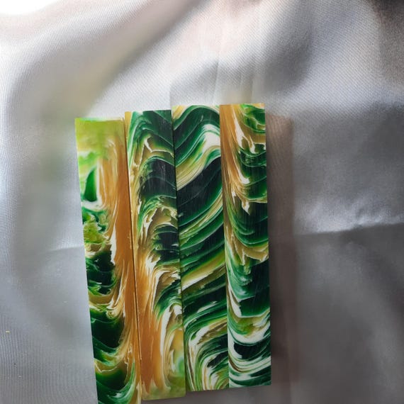 Diamond Painting Pen - Witch Hazel - Handmade Custom handcrafted  lathe green, yellow, white