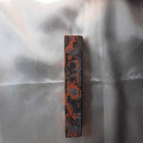 Diamond Painting Pen - Orange Damascus - Handmade Custom handcrafted  lathe black, orange, silver