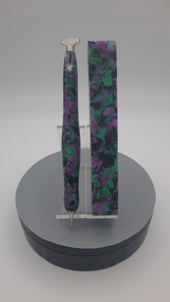 Diamond Painting Pen - Swamp Witch Coral Reef Limited Edition - Custom handmade handcrafted lathe acrylic purple green