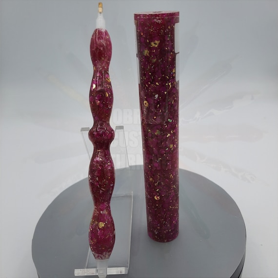 Diamond Painting Pen  - Valley Girl Glitters & Gold - Custom handmade handcrafted lathe acrylic pink glitter sparkle shiny