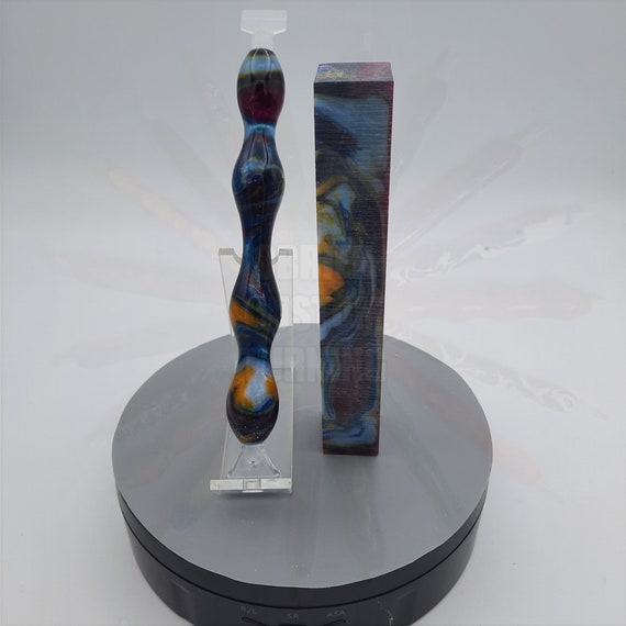 Diamond Painting Pen  - Golden Constellation - Handmade Custom handcrafted  lathe Blue Gold Red