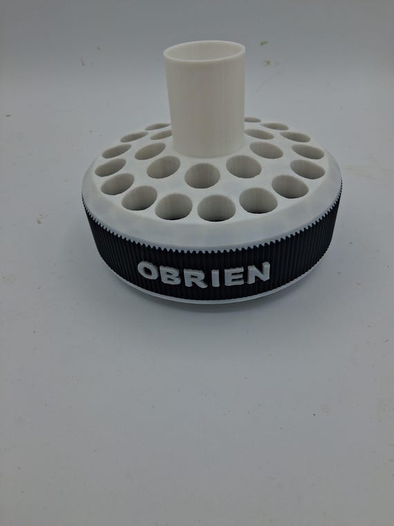 Rotating Pen Carousel 2 tone white and black - Obrien Custom Turning Diamond painting pen display original model with storage in middle