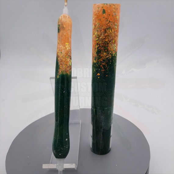 Diamond Painting Pen  - Thermal Mutations Green to Blue - Clementine glitter - Handmade Custom handcrafted lathe acrylic