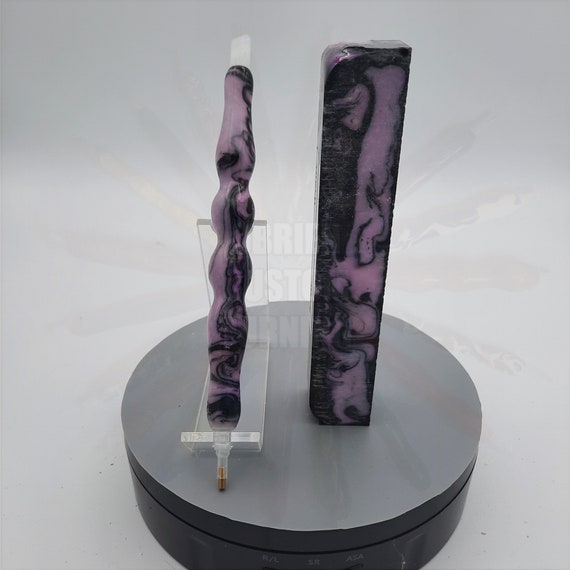 Diamond Painting Pen - Wraith Alumilite Glow in the Dark - Handmade Custom handcrafted  lathe purple, blue black