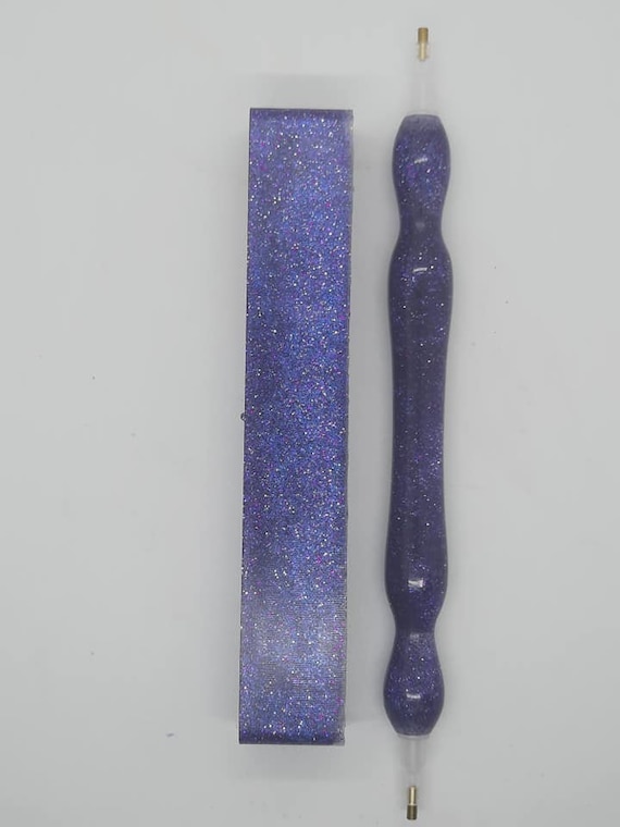 Diamond Painting Pen - purple bling glitter - Handmade Custom handcrafted lathe acrylic limited availability sparkle shiny