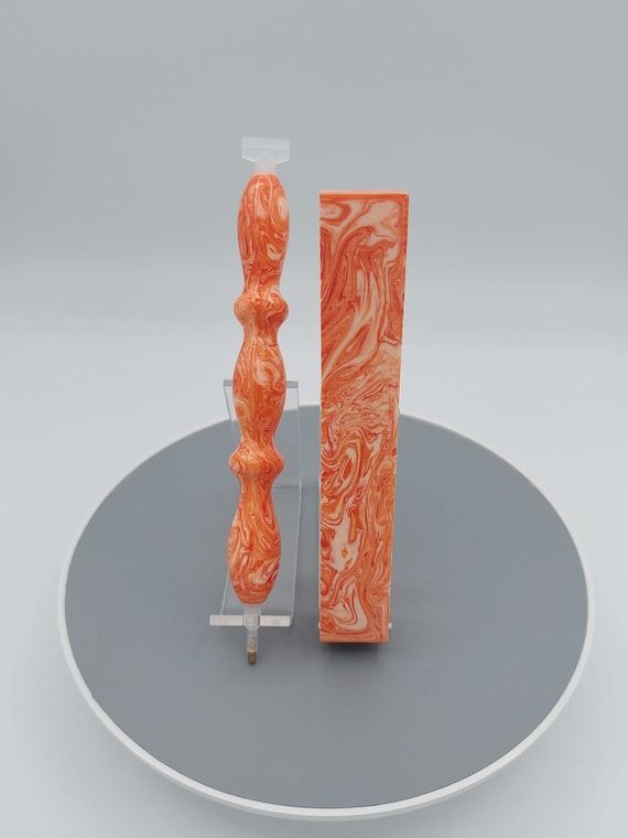 Diamond Painting Pen - Orange Crush Lava Explosion - Handmade Custom handcrafted lathe acrylic