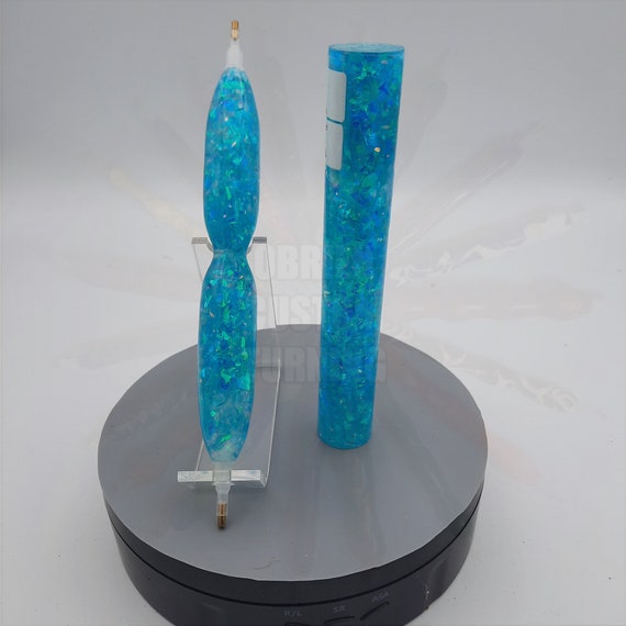 Diamond Painting Pen - Hailstone angel wings glitter - Handmade Custom handcrafted  lathe blue sparkle shiny