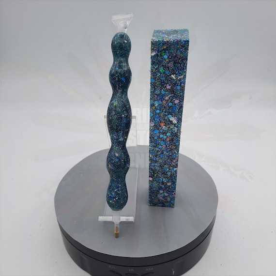 Diamond Painting Pen  - Disco Icicle Winter Glitz Limited Edition - Custom handmade handcrafted lathe blue sparkle shiny
