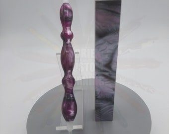 Diamond Painting Pen - purple and silver swirl - Handmade Custom handcrafted  lathe acrylic