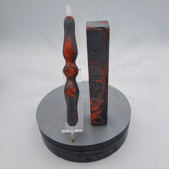 Diamond Painting Pen - Hunted limited edition - Handmade Custom handcrafted lathe acrylic gray orange black