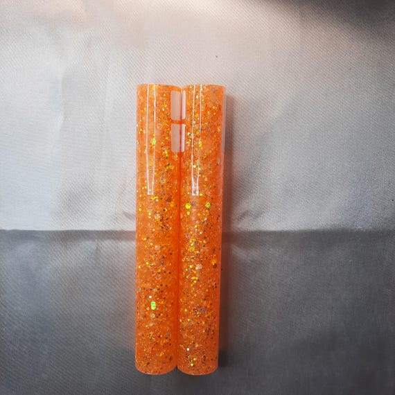 Diamond Painting Pen  - Monarch Glow in the Dark Glitter - Custom handmade handcrafted lathe acrylic orange sparkle shine
